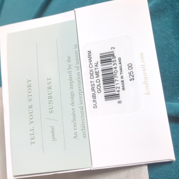 NWT Kendra Scott Sunburst Didi Gold Charm - Picture 5 of 6